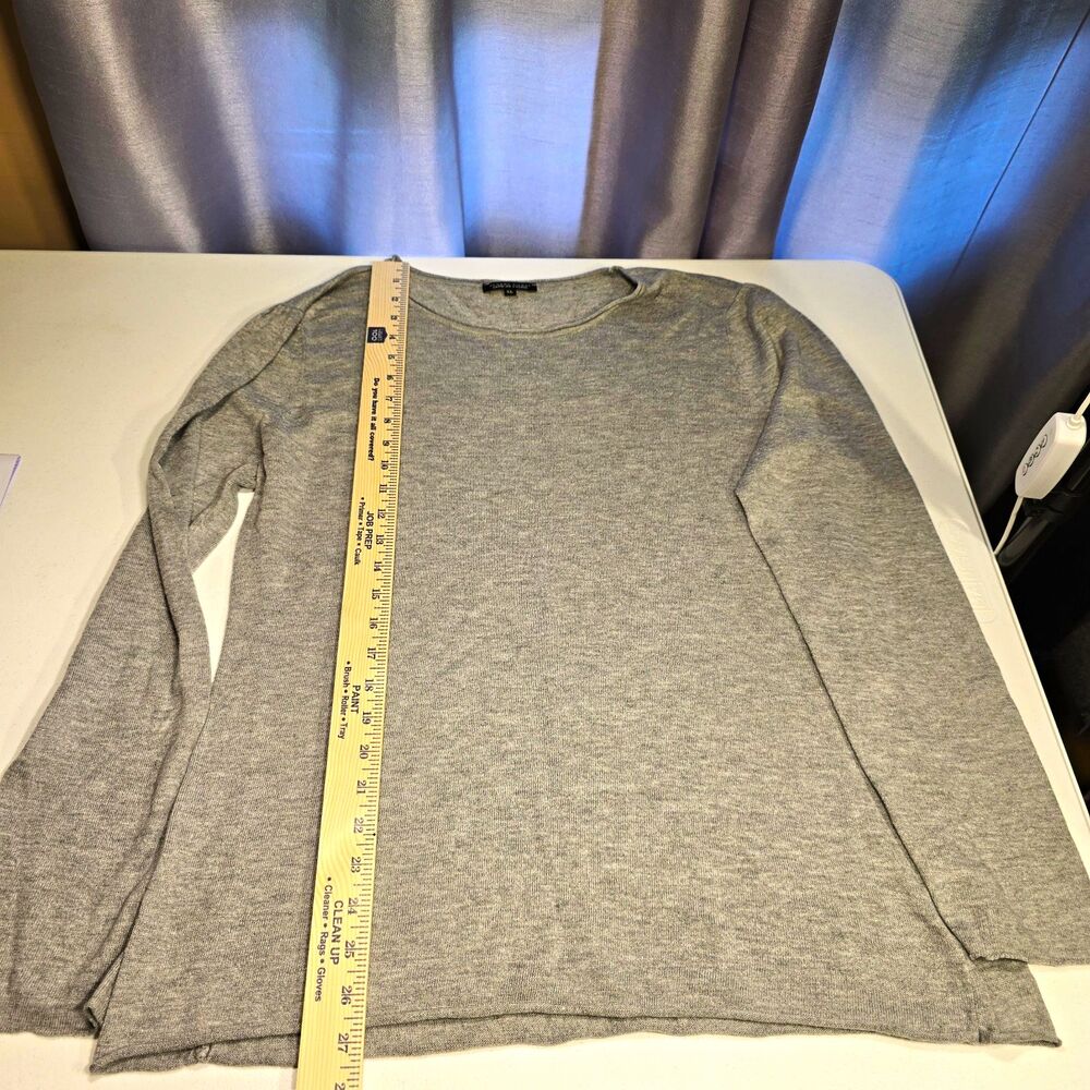 Jeanne Pierre Women's Gray Knit Crew Neck Long Sleeve Pullover Sweater XL